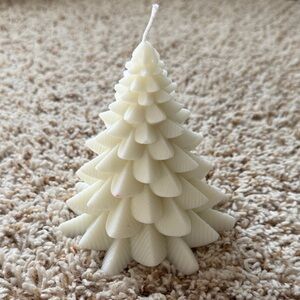 White Tree-Shaped Candle